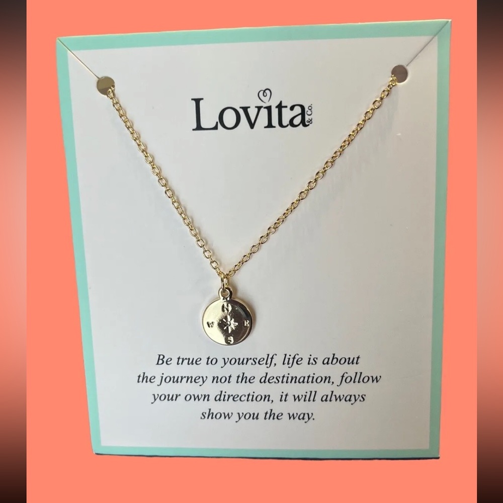 LOVITA Never Lost Necklace in Gold NWT
